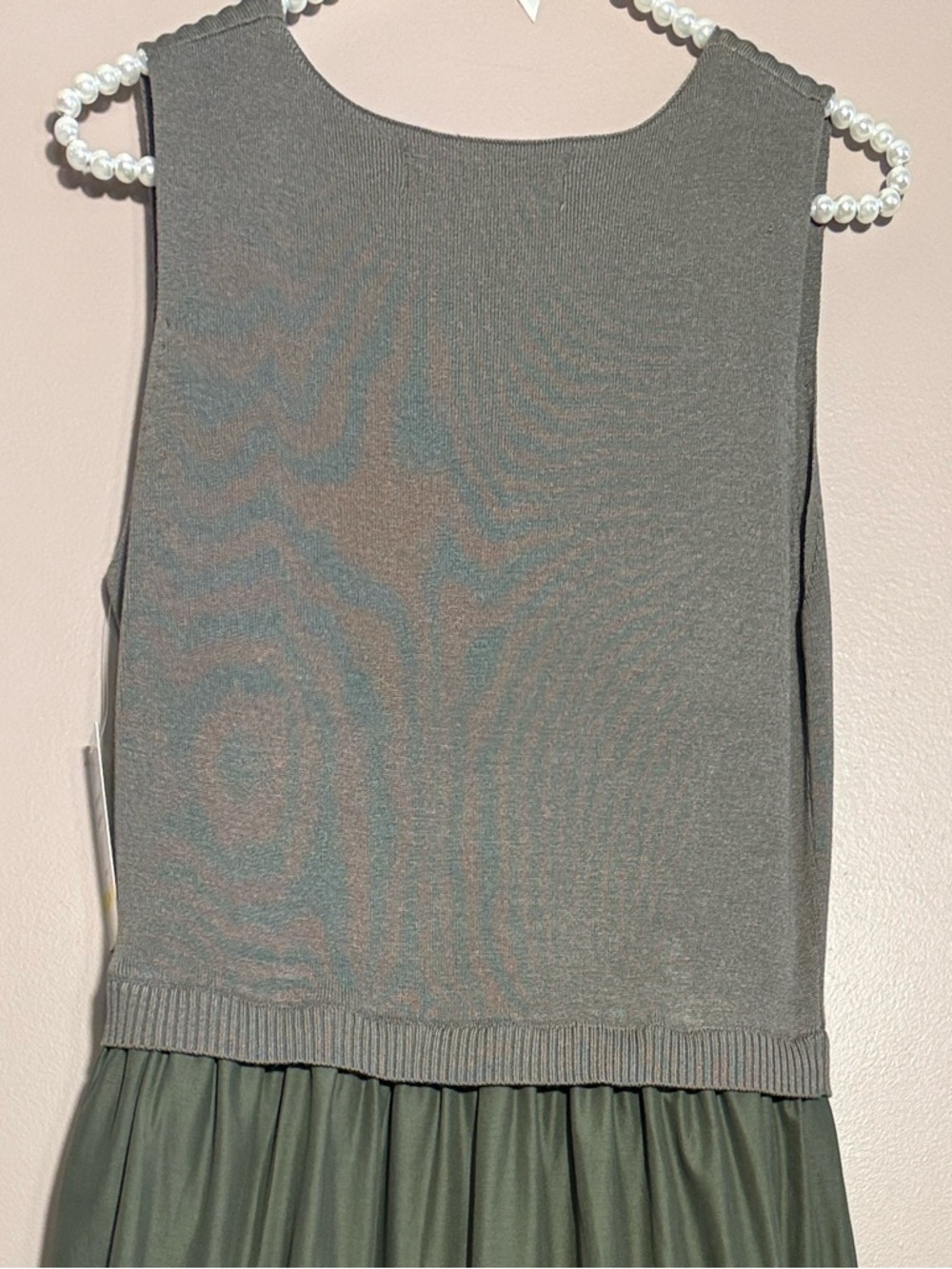 Taylor Olive Green Tiered Maxi Dress with Knit Bodice - Picture 6 of 9